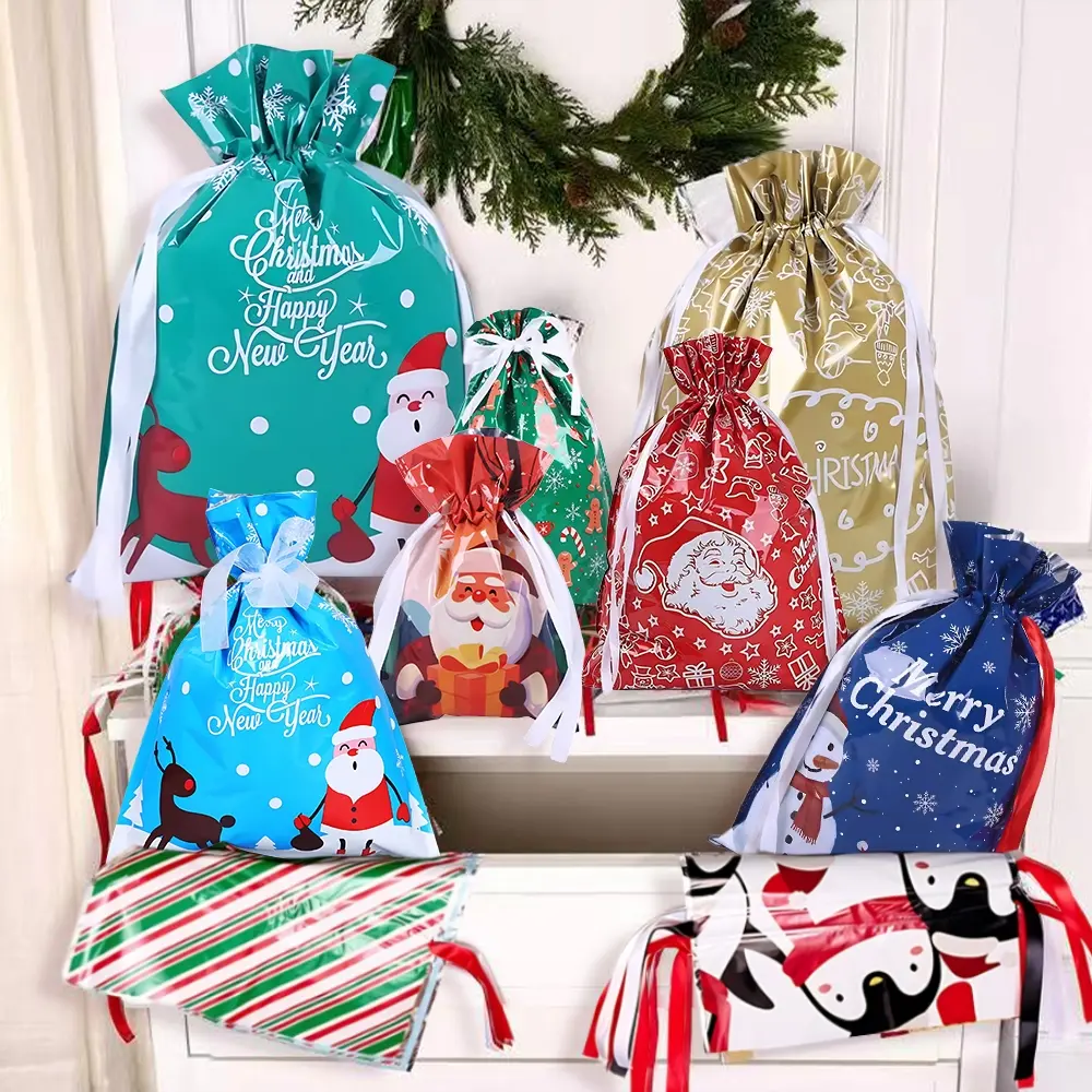50PCS Christmas Gift Wrapping Set (25 Colorful Bags + 25Tags) - Random Patterns, Say Goodbye to Single-Style GiftBags, Perfect for Holiday Gifts
