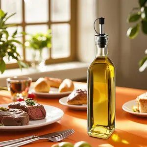 250ml Oil Dispenser Bottle for Kitchen Olive Oil Dispenser  -Multi Kitchenware for Cooking, Salad, Barbecue Tools Utensils Green Home