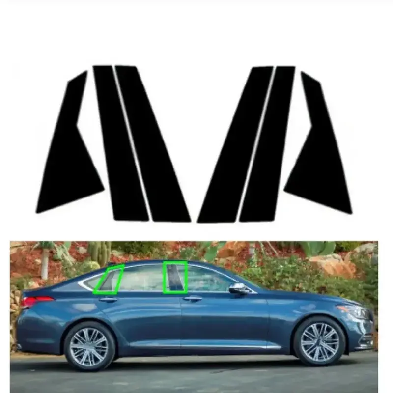For Genesis G80 Sedan 2015-2022, Car Window Pillar Door Trim Stickers