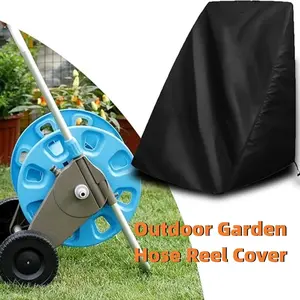 1pc Outdoor Hose Reel Cart Cover, Garden Free Standing Water Hose Reel Storage Cover, Furniture Cover for Patio, Protective Polyester