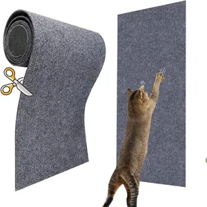 6pcs/10pcs Self-Adhesive Cat Scratch Pad, 11.8x11.8 Inch Wall-Mounted Cat Scratcher, Furniture Protector, DIY Wear-Resistant Cat Climbing Pad