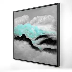 Begin Home Decor 2081-3636-LA61-1 36 x 36 in. Gray & Blue Clouds - Landscapes Bathroom Canvas Decor