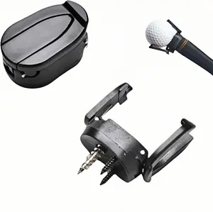 Foldable Golf Ball Picker Upper - Putter Grip Mounted Retriever with Screw Attachment (2-Pack) -  Bending, Durable Synthetic Material, Travel-Ready