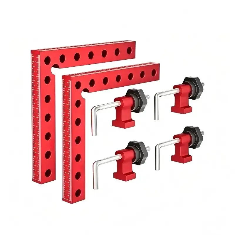 4.72 inches * 4.72 inches 90-degree positioning square corner clamp, aluminum L-shaped angle clamp, suitable for fixing tools for woodworking, picture frames, cabinets, boxes and heavy hardware, sturdy and durable