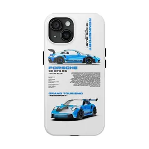 Blue Porsche GT3 RS Phone Case/ Porsche Gift/ Porsche Phone Cover/ GT2 RS/ Porsche iPhone Case/ GT3/ Suitable for iPhone 17/16/15/14/13/12/11 Pro Max/Plus and  Samsung Galaxy S23FE/22/23/24/25