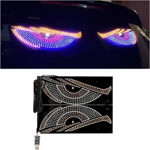 2PCS Devil Eyes Light for Cars Windshield, USB Plug & Play Car Eyes LED Light with 11 Modes Demon Eye Signal Light for SUVs Pickups Trucks RVs