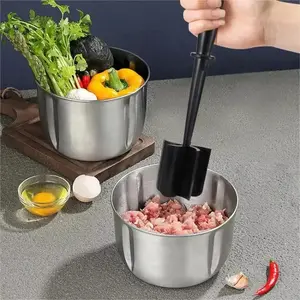 1PC Meat And Potato Salad Tomato Shredder Bibimbap Meat Blender Grinder Handheld Shredder Cooking Scraper Meat Chopper