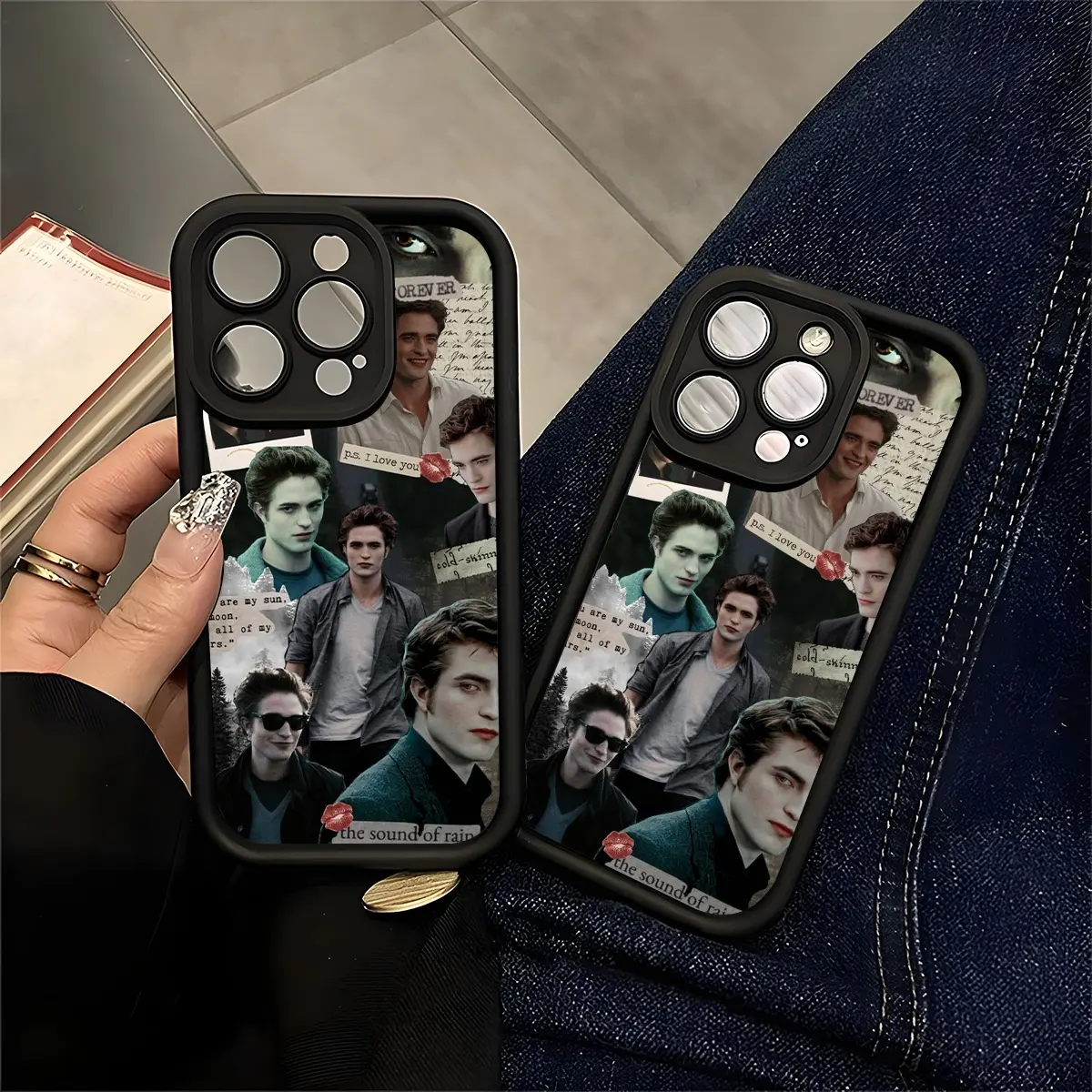 Twilight Edward Fan Art iPhone Case with Protection, Iconic "You Are My Sun p.s. I Love You" Quotes for Vampire Romance Fans, Compatible with iPhone 11/12/13/14/15/16 (Pro Max/Plus)