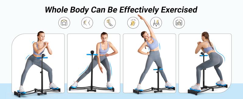 MERACH 2-in-1 Ski Trainer Machine, Leg Exercise Machine, Low-Impact Plyometric Training, Indoor Cardio Workout Equipment for Home Gym, OutdoorFun Vertical Stepper Smart Folding Treadmill, Thigh Trainer