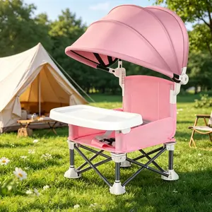 Portable Kids Camping Chair, Foldable Multi-Function Baby Outdoor Dining Seat, Toddler High Chair, UV Protection, Indoor/outdoor, Perfect for Gifts