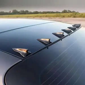 6PCS Universal Shark Fin Spoilers for Cars Aerodynamic Roof Fins for Sedan, SUV & Truck, Durable Lightweight ABS, Sporty Auto Modification Kit for Enhanced Look & Wind Flow Control – Upgrade Your Ride!