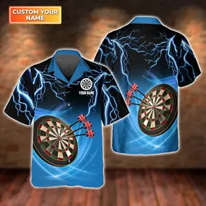 Darts Personalized Name 3D Hawaiian shirt, Darts Shirt, Darts Gift, Dart Player, Funny Darts Shirt, Trendy Hawaiian Shirt for Men and Women, All over Print Hawaiian Perfect for Beach, Vacation, or Casual Summer Outfit