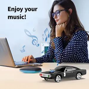 Retro Ride Wireless Speaker WS-1968 Super Charge Car Design USB SD AUX FM Radio Supported Universal Compatibility Compact High Fidelity Audio for All Phone Models Portable Durable Smartphone Speaker