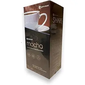 GanoExcel Mocha Coffee with Ganoderma Lucidum - Instant Chocolate Vanilla Sugar Cocoa Blend - Premium Quality & Flavor - Made in the US