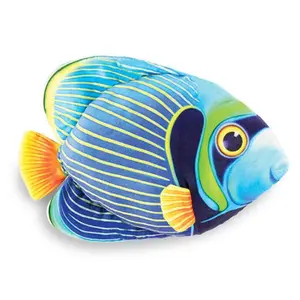 Real Planet™ Blue-Green Emperor Angel Fish Realistic Plush Stuffed Animal