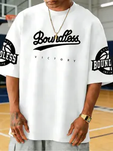 Unisex design, Menswear, Streetwear-style retro, Crewneck, Vintage American loose short-sleeved shirt, sporty casual Classic T-shirt with lettering and numbers 23 print, Ideal for streetwear, Y2K fashion, and suitable for everyday wear