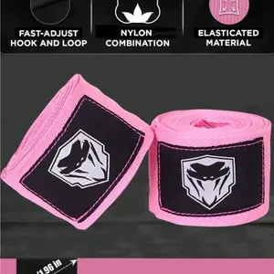 1 Pair Elastic 1.5m Boxing Hand Wraps | Boxing, Muay Thai, MMA Glove Wraps, Centimeter Wraps For Boxing, Martial Arts Hand Wrap With Thumb Loop, MMA Wrist Wrap Protector For Boxing Bag Training, Men & Women