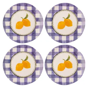 Lemons Melamine Salad Plates