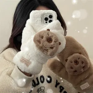 Cute Capybara Phone Case for iPhone 11, 12, 13, 14, 15, 16 Pro Max Plus with Drop-Proof Cover, Protective Gloves, and Shockproof Casing Screen Protector cute cartoon Protection Smartphone Cellphone