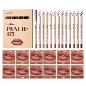 Matte Lip Liner Set, Smooth Pigmented Formula, 12 Colors Available, Fine Texture, Long-Lasting, Non-Drying, Perfect for Lip Contouring, Lip Liner Kit, Lip Liner Pen, Makeup