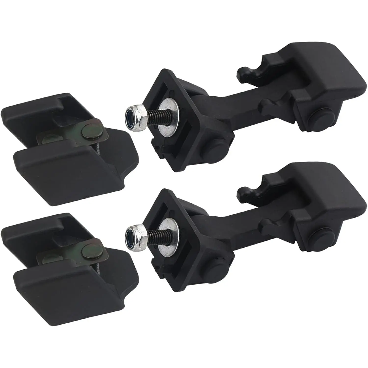 Hood Latch & Bracket Kit - 2 Hood Latches, 2 Brackets, Rubber Component, Improved Structure, Automotive Fastener & Clip Accessory Compatible with Jeep Wrangler TJ 1997-2006, Hd001 Model, Improved Latch