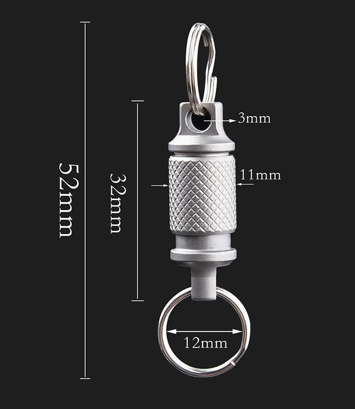Titanium Quick Release Keychain, Retractable Key Chain Detachable Keychain Clip，Pull Apart Key Rings for Men Women