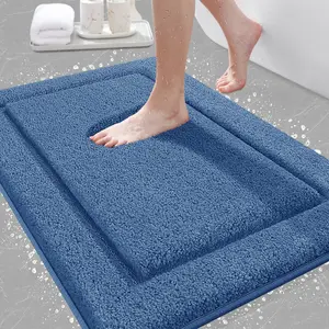 IM HOME Bathroom Rugs , Ultra Soft Thick Plush Fluffy Microfiber Absorbent Bath Mat, Non-Slip Backing, Machine Washable Bath Mats for Bathroom Floor, Tub and Shower, Home Decor Accessories