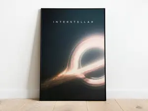 Interstellar Minimalist Poster | Christopher Nolan | Interstellar Gift | Space Art, Product without frame