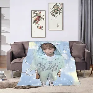 Nctwish Yushi Digital Print Flannel Blanket, Warm Soft Plush Throw for Sofa Bed Couch, Home Comfort Lightweight Travel Camping Office Chair