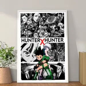 Hunter x Hunter Potser, Killua and Gon Anime Print Wall Art, Manga Print Home Decor, Gift For Fan