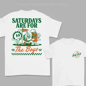 Saturdays Are For The Boys Golf Club Tee – Funny Cartoon Beer & Golf T-Shirt for Weekend Warriors, Perfect for Drinking, Swinging & Chillin’ With the Crew