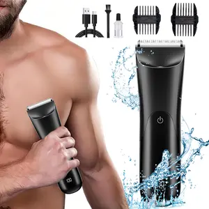 Electric Body Hair Shaver-Groin Hair Trimmer, Ball Trimmer for Men - Replaceable Ceramic Blade Heads,USB Recharge, Male Hygiene Razor Safe Quick Gifts Cordless Gentle Trimming Fast Trimming