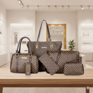 Large PU Leather Tote Bag Set, Fashion Embossed Crossbody & Shoulder Bag, Durable Soft Travel Bag with Adjustable Strap, Spacious Work & Weekend Purse