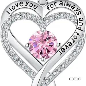 Natural Crystal Flash Diamond Clover Pendant Necklace Light Luxury Niche Design Birthday Gift Crystal Necklace December Birthstone Crystal Lock Bone Chain