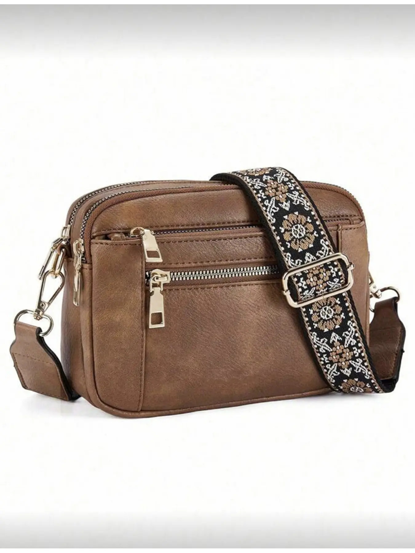 Women Crossbody Bag Small Vegan Leather Adjustable Strap Multi-functional Zipper Square Bag for Outings Dates Shopping Fashionable Crossbody Bag Crossbody Purse Casual Shoulder Purse