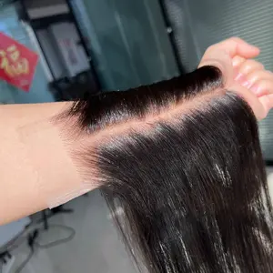 Flash Sale Invisible Single Knots 2x6 HD Lace Closure Human Hair Bye-Bye Knots Lace Closures Only HD Lace Melt Skins Straight 2x6 Closure