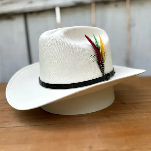 One-Size Baby Western Cowboy Hat with Decorative Feather | Made in Mexico