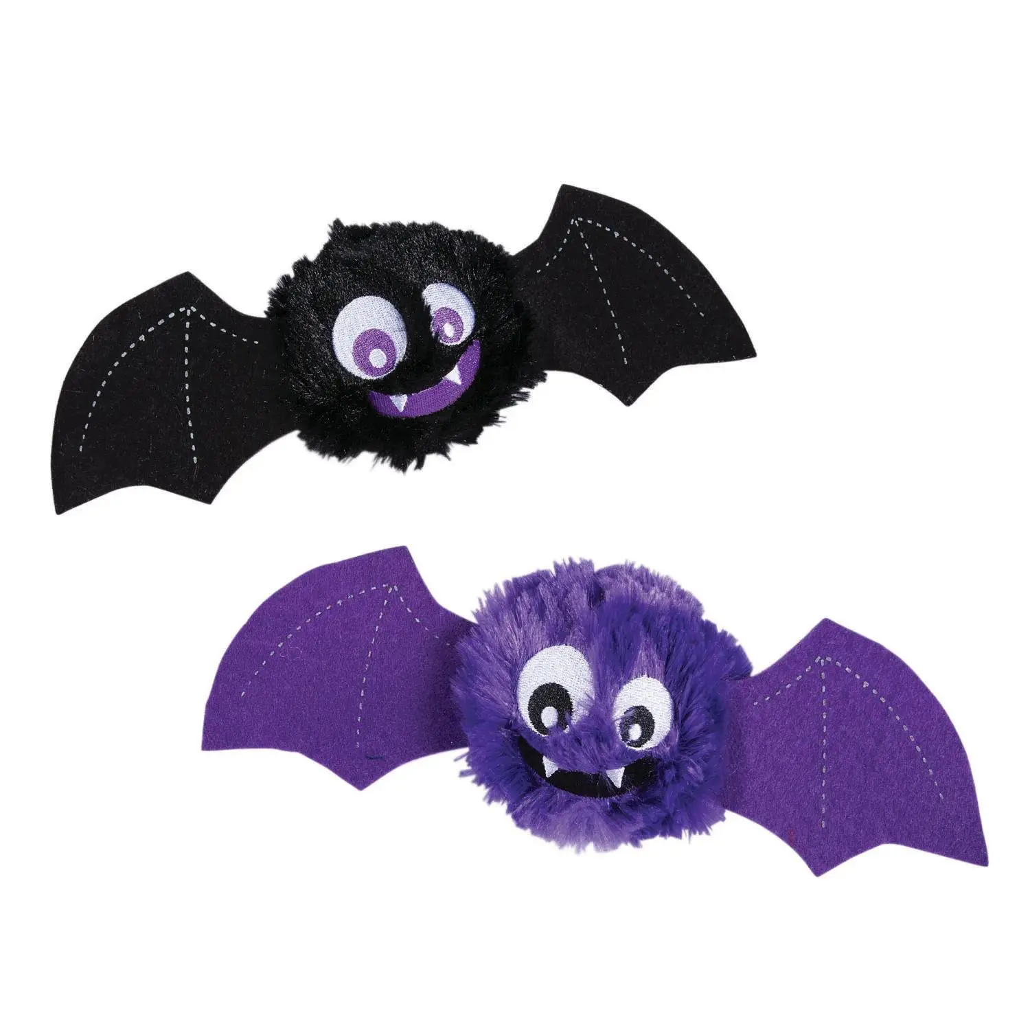 Halloween Fuzzy Plush Bat Bouncing Balls - Toys - 12 Pieces