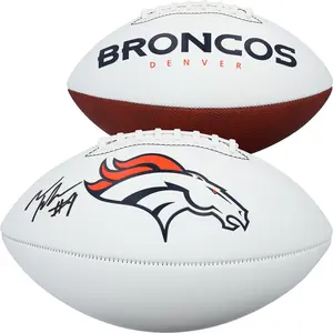 Talanoa Hufanga Denver Broncos Autographed Franklin White Panel Football - Fanatics Authentic Certified