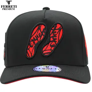 FERRETI HATS PREMIUM FT 18 Suelita Roja Black Baseball Cap