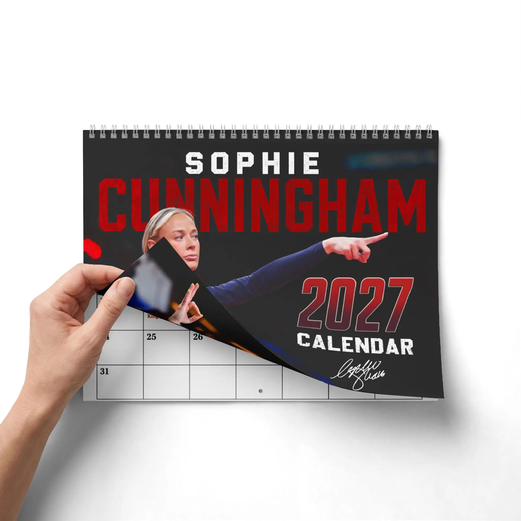 Sophie Cunningham Wall Calendar 2026-2027,  Womens Basketball Wall Calendar,  Sophie Cunningham Pointing Calendar