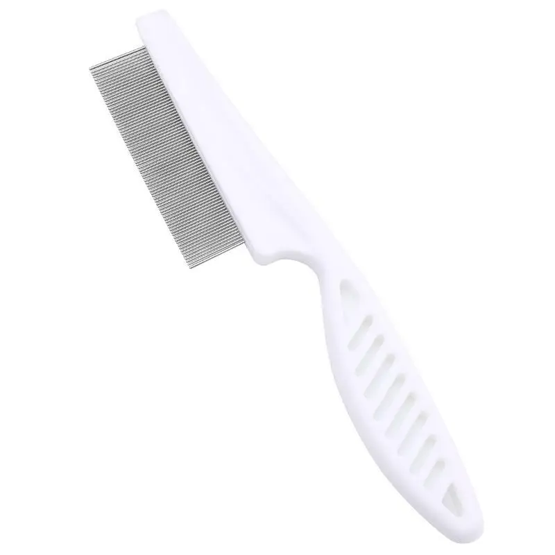 Pet Hair Shedding Comb, Stainless Steel Flea Comb, Grooming Tool for Cats & Dogs