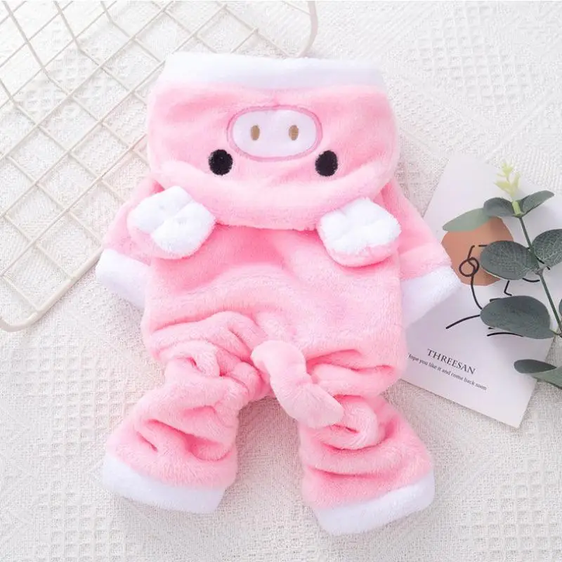 Cartoon Cute Animal Design Pet Jumpsuit, Cartoon Pet Clothes, Cute Plush Pet Costume for Small Dog & Cat, Cat Products, Pet Supplies, Costume Accessor