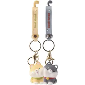 Puppy Bear Matching Cute Keychains for Couples Bag Backpack Friendship Love Gifts Accessories