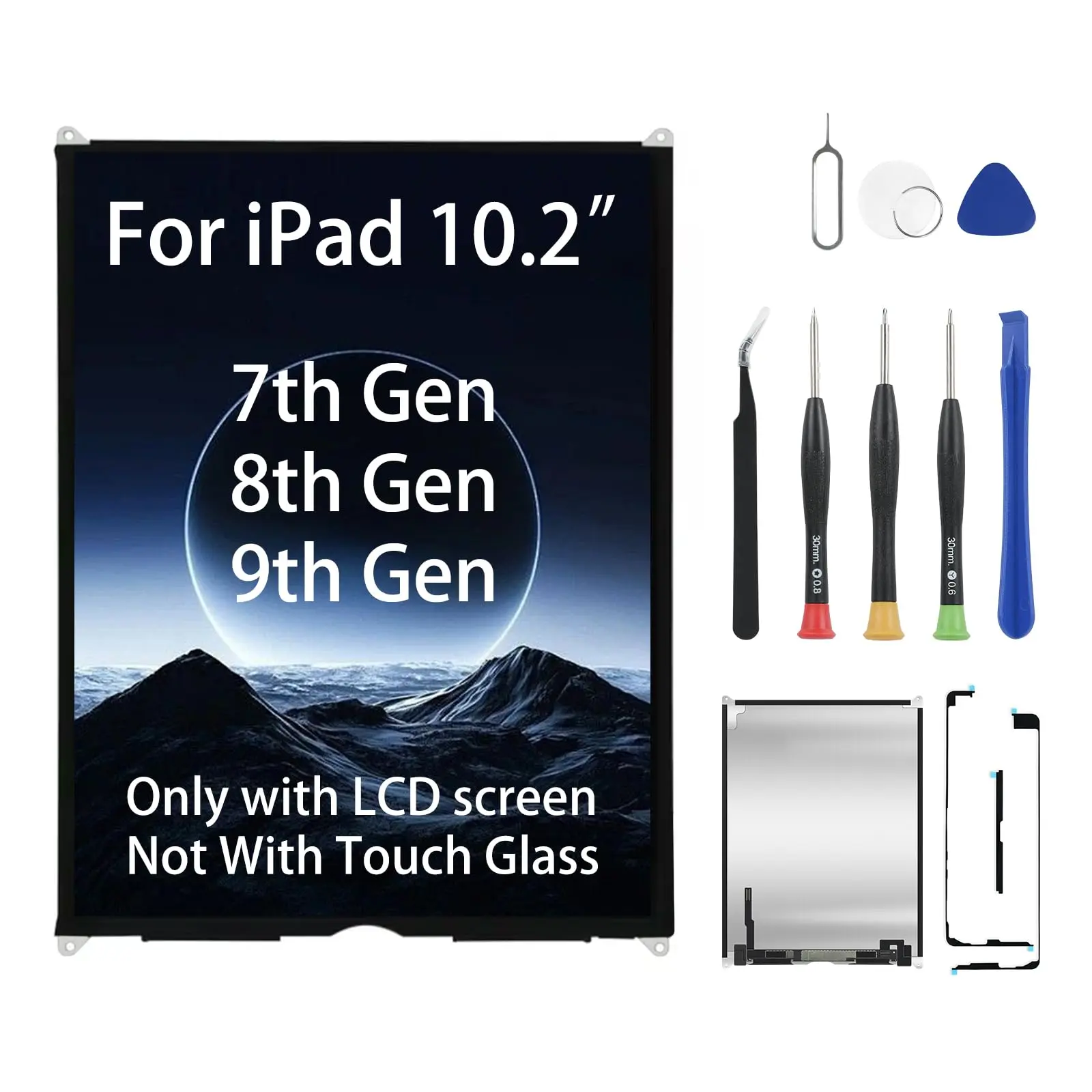 For Ipad 7th 8th 9th Gen 10.2" Lcd Screen Replacement Display (a2197 A2198 A2200 A2270 A2428 A2429 A2430 A2602 A2603 A2604 A2605) 7|8|9 Generation Repair Kits (not Touch Glass)