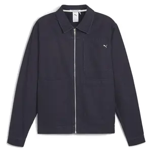 PUMA Mens Mmq Zip Overshirt Jacket Athletic Outerwear Casual - Blue