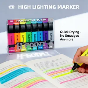 Easter Gifts 8-Color Standard Highlighters - Smooth Chisel Tip Highlighter Set for NoteTaking & Highlighting
