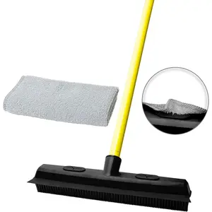 Furemover Original Indoor Pet Hair Rubber Broom with Carpet Rake, Squeegee and Washcloth No brand
