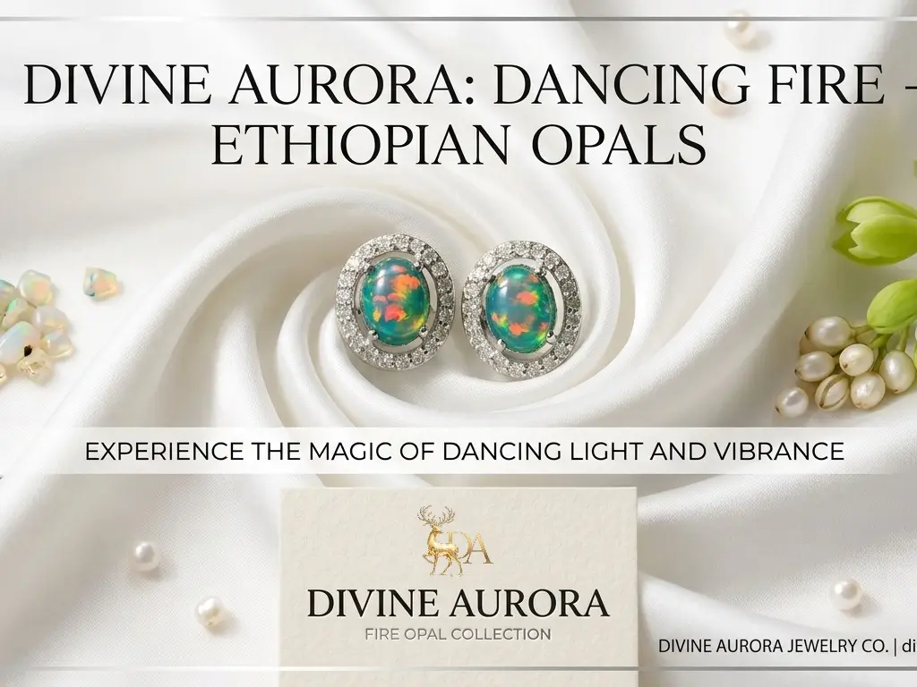Luxury Sparkling Dangle Earrings - Green Opal Accent, Genuine Natural Diamonds, Divine Aurora Costume Fashion Accessories