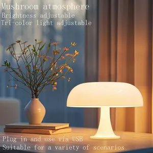 Mushroom LED Atmosphere Table Lamp, Bedside Night Light, Durable Decorative Desk Lamp, Adjustable Lights for Bedroom Living Room Restaurant Bar Coffee Shop